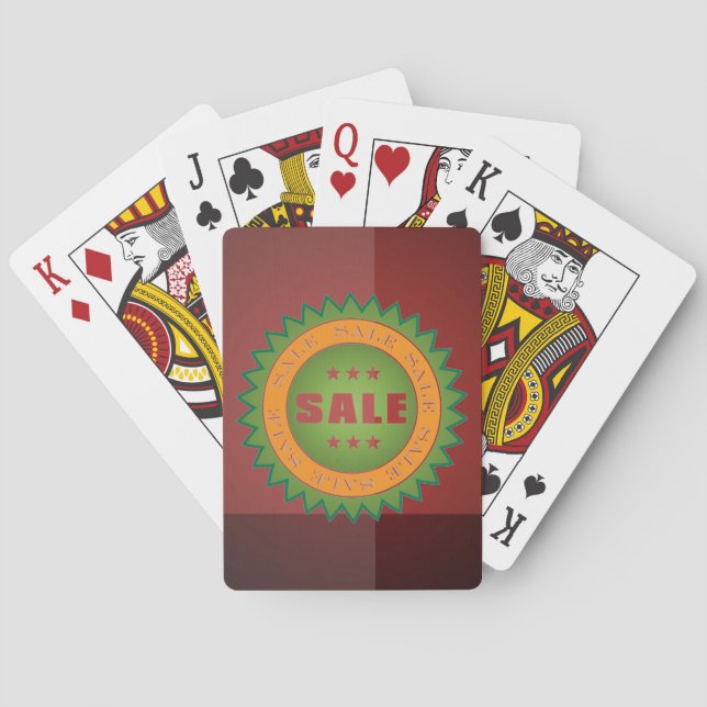 Sale Sticker Playing Cards (Back)