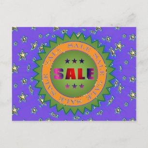 Sale Sticker Postcard