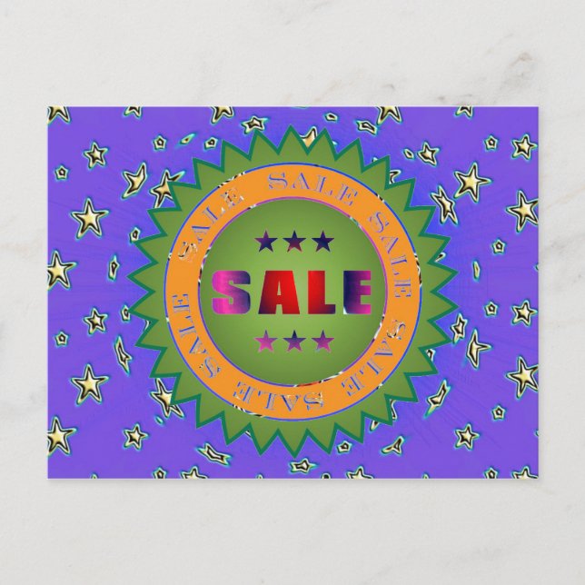 Sale Sticker Postcard (Front)