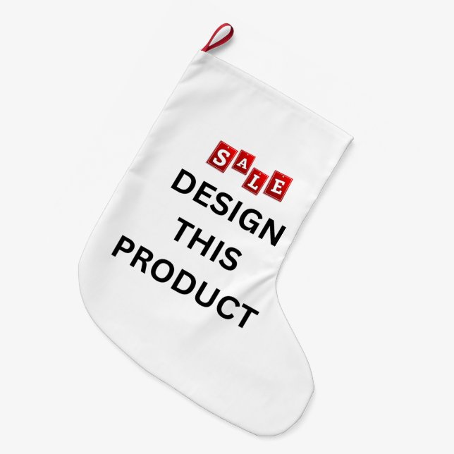 SALE! Stocking Large - Brushed Poly - 2 Sided (Front (Hanging))