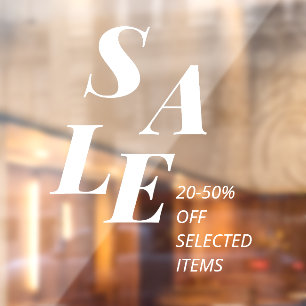 SALE Store Discount Percentage Off Promo Window Cl Cling