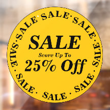 Sale Store Window Sign for Clearance - Custom Text