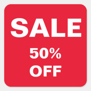 Sale tags for festive offers window cling