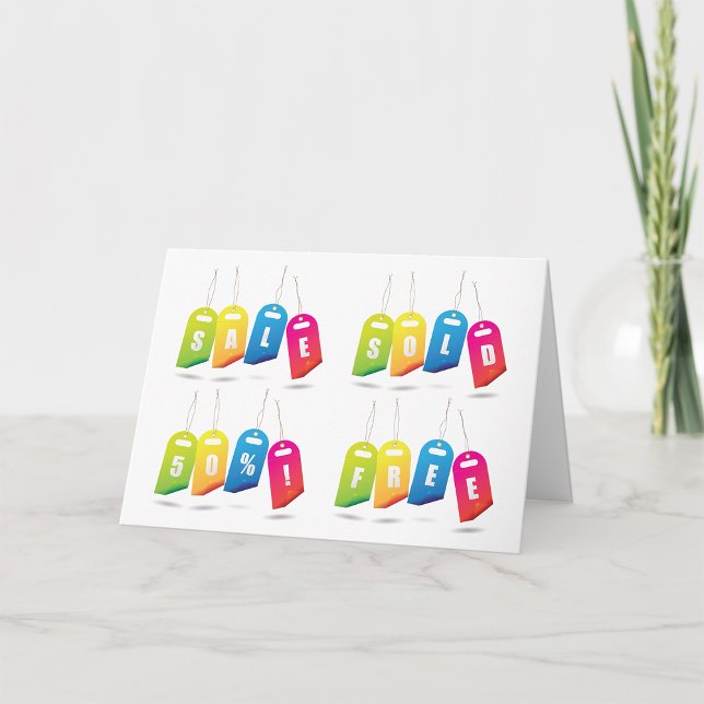 Sale Tags Greeting Cards (Creator Uploaded)
