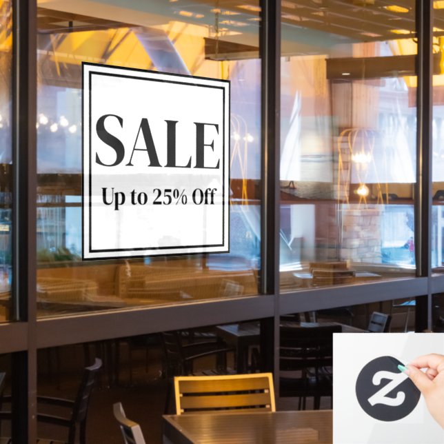 Sale Window Sign for Business - Custom Text (Restaurant Window)