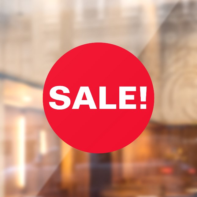 Sale Window Sign for Business - Red Circle (Sheet 2)