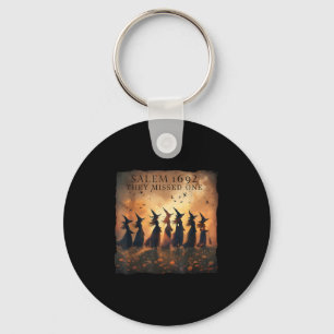Salem 1692 Halloween Witch They Missed One Tarot C Key Ring