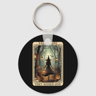 Salem 1692 Halloween Witch They Missed One Tarot C Key Ring