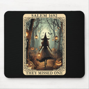 Salem 1692 Halloween Witch They Missed One Tarot C Mouse Mat