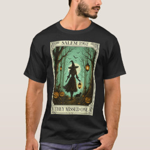 Salem 1692 Halloween Witch They Missed One Tarot C T-Shirt