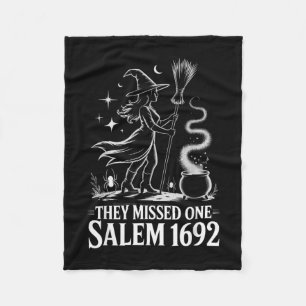 Salem 1692 missed one for halloween women shirt fleece blanket