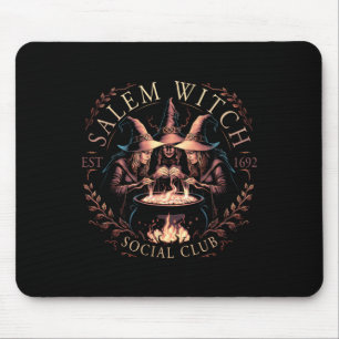 Salem 1692 Social Club Witch Halloween Witchy Wome Mouse Mat