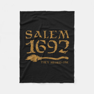 Salem 1692 they missed one halloween fleece blanket