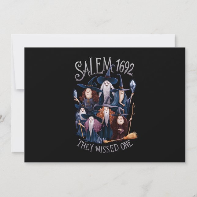 Salem 1692 They Missed One Halloween Witch Invitation (Front)