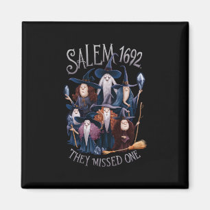 Salem 1692 They Missed One Halloween Witch Magnet