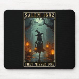 Salem 1692 They Missed One Halloween Witch  Mouse Mat