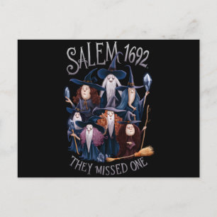 Salem 1692 They Missed One Halloween Witch Postcard