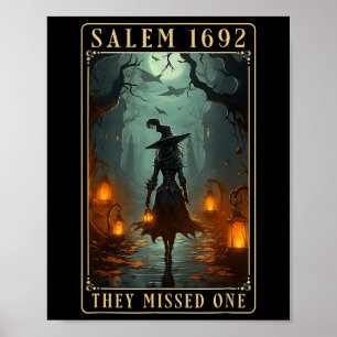 Salem 1692 They Missed One Halloween Witch Poster
