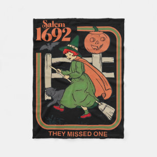 Salem 1692 They Missed One Witch Halloween 1 Fleece Blanket