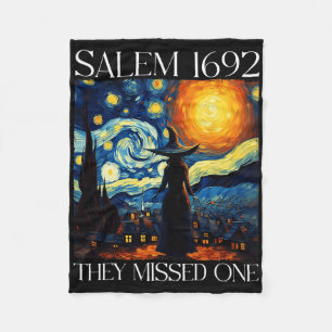 Salem 1692 They Missed One Witch Halloween Pink St Fleece Blanket
