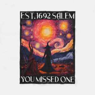 Salem 1692 They Missed One Witch Halloween Van Gog Fleece Blanket