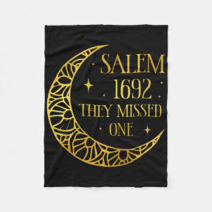 Salem 1962 You Missed One Halloween Feminist Witch Fleece Blanket