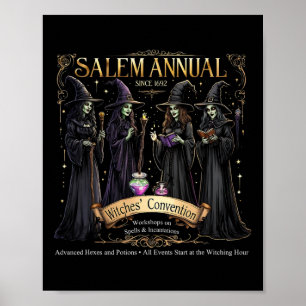 Salem Annual 1692 Witches Convention Halloween Vin Poster