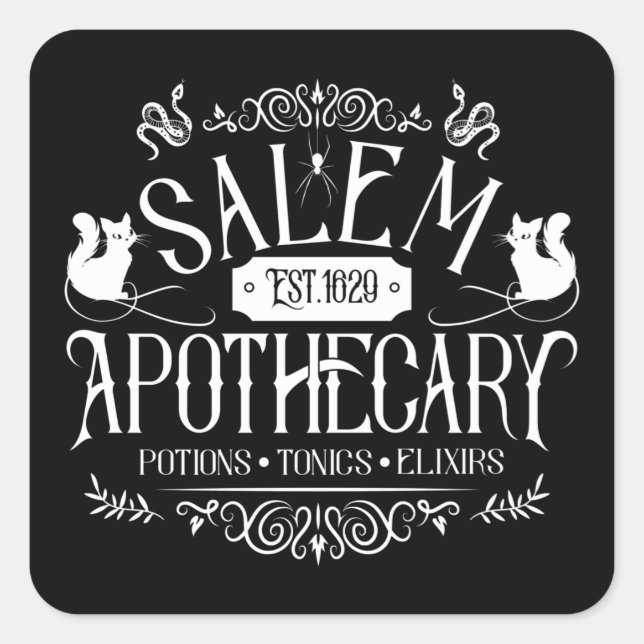 Salem Apothecary Magic Potions Witchcraft  Square Sticker (Front)
