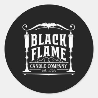 Salem Black Flame Candle Company Est 1723 Hallowee Classic Round Sticker