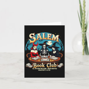Salem Book Club Witches Gothic Halloween Read Card