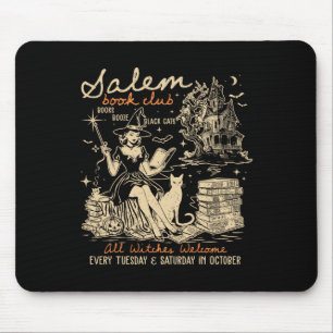 Salem Book Club Witches Witchy Witch Spooky Season Mouse Mat
