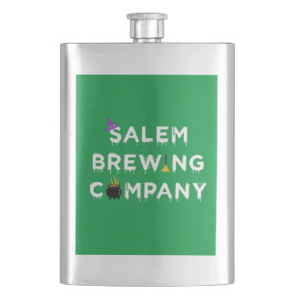 Salem Brewing Company White Hip Flask