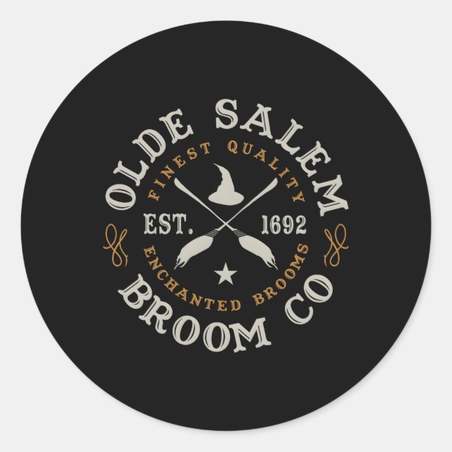 Salem Broom Company Classic Round Sticker (Front)