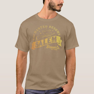 Salem Broom Company Est 1692 Halloween Witch Black T-Shirt
