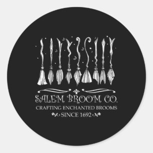 Salem Broom Company For A Halloween Fan Classic Round Sticker