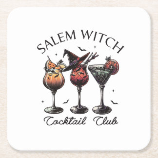 Salem Cocktail Club Square Paper Coaster