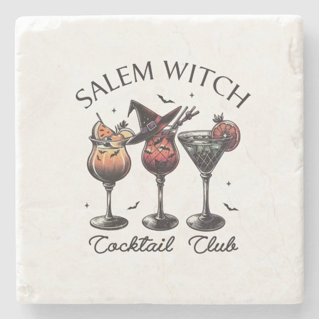 Salem Cocktail Club Stone Coaster (Front)