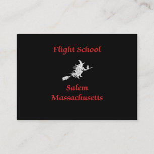 Salem Flight School Halloween Witch Apparel Gift Enclosure Card