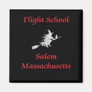 Salem Flight School Halloween Witch Apparel Gift Magnet