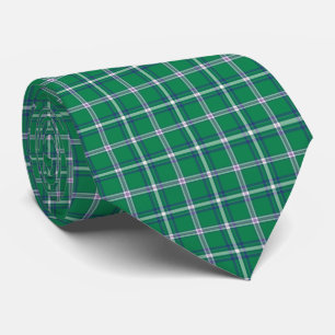Salem Green and White Plaid Neck Tie