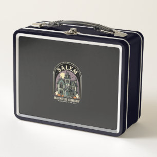 Salem Haunted Library Halloween Design_1 Metal Lunch Box