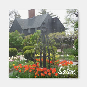 Salem House Gardens Photo Magnet Massachusetts