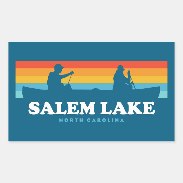 Salem Lake North Carolina Canoe Rectangular Sticker (Front)