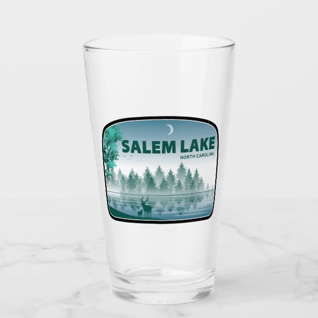 Salem Lake North Carolina Deer Glass (Front)