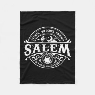 Salem Local Witches Union Sky Above Earth Est 1692 Fleece Blanket