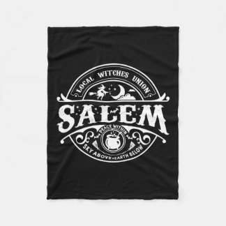 Salem Local Witches Union Sky Above Earth Est 1692 Fleece Blanket