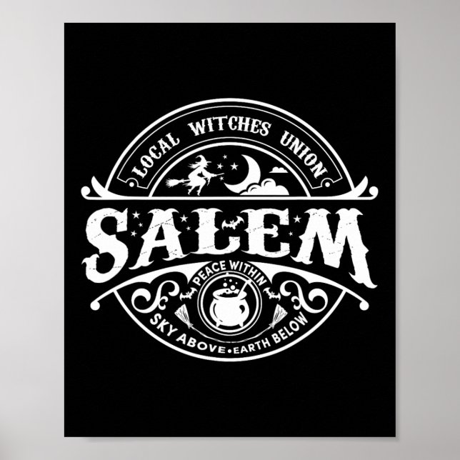 Salem Local Witches Union Sky Above Earth Est 1692 Poster (Front)