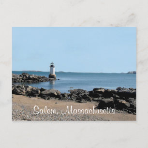 Salem MA Bay Fort Pickering Lighthouse Post Card