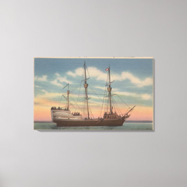 Salem, MA - View of Capt. Winthrop's Arbella Canvas Print (Front)