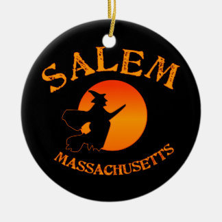 Salem MA Witch Ceramic Tree Decoration